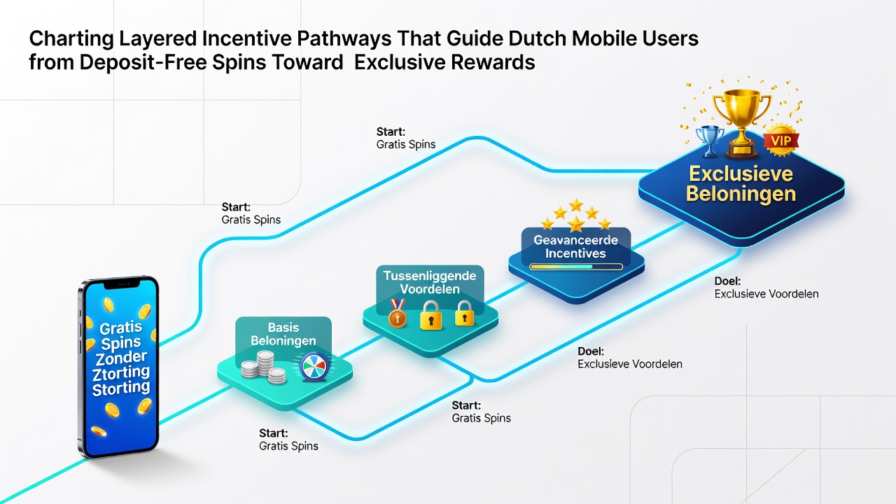 Diagram van progressieve jackpot toegang via mobiele VIP-ladders in Nederlandse casinos