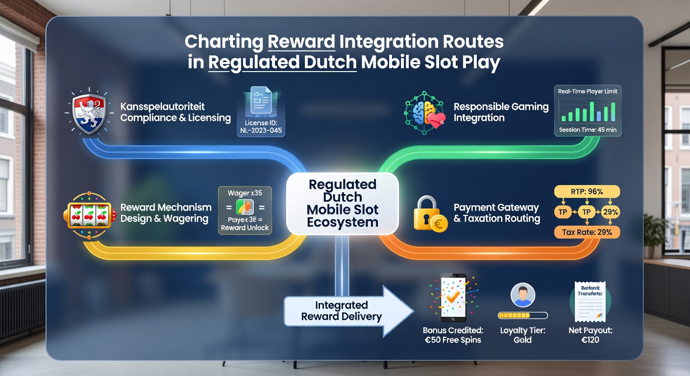 Diagram van beloningsintegratieroutes in Nederlandse mobiele slots