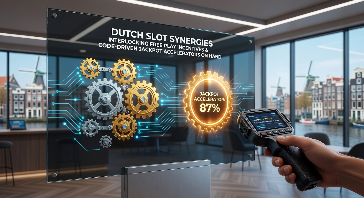 Close-up van een jackpot meter op een Nederlands mobiel slotspel die versnelt via een ingevoerde promo code, met free play symbolen op de achtergrond