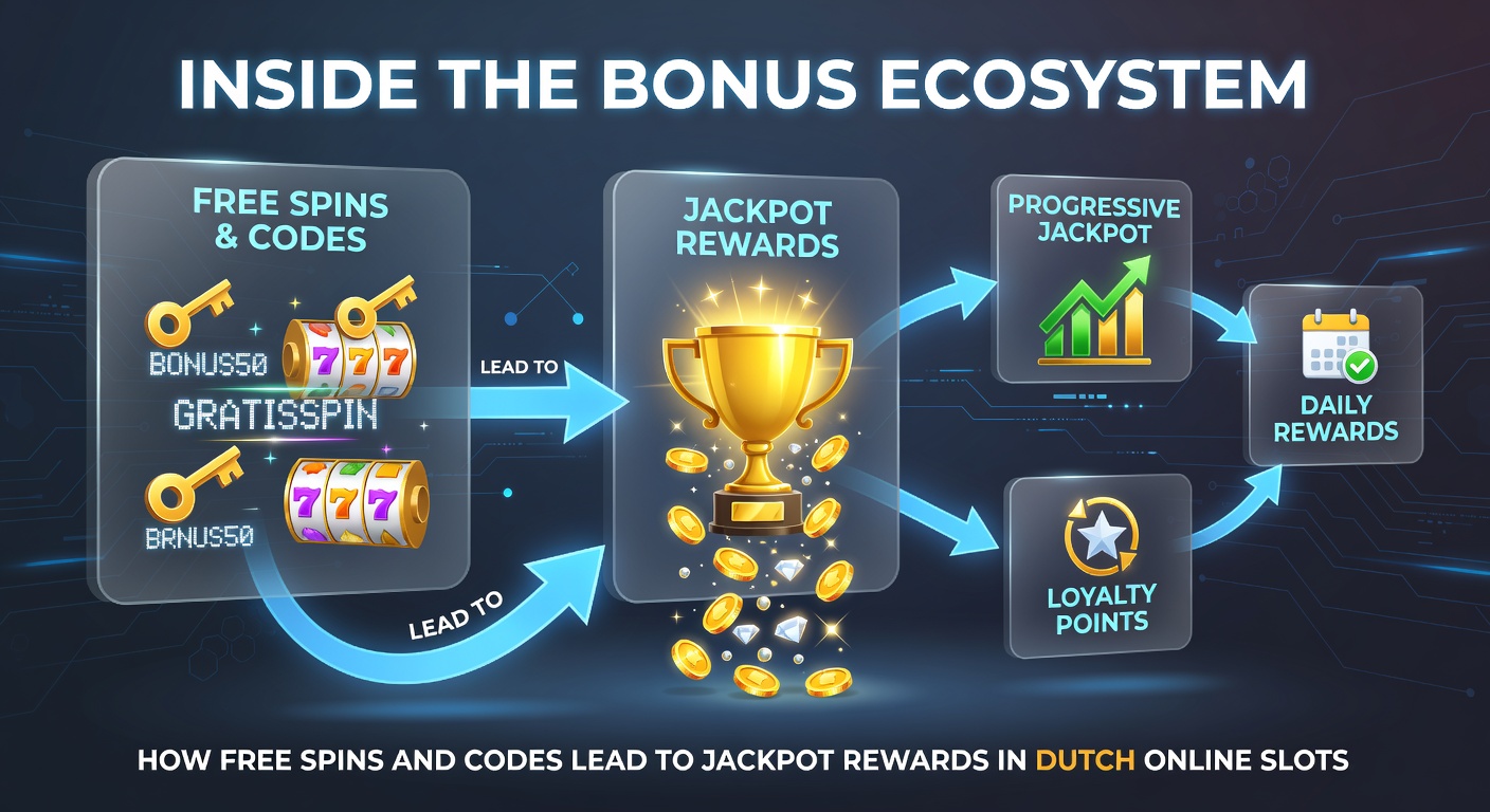 Diagram van hoe bonus codes leiden tot VIP jackpot beloningen in mobiele casino apps