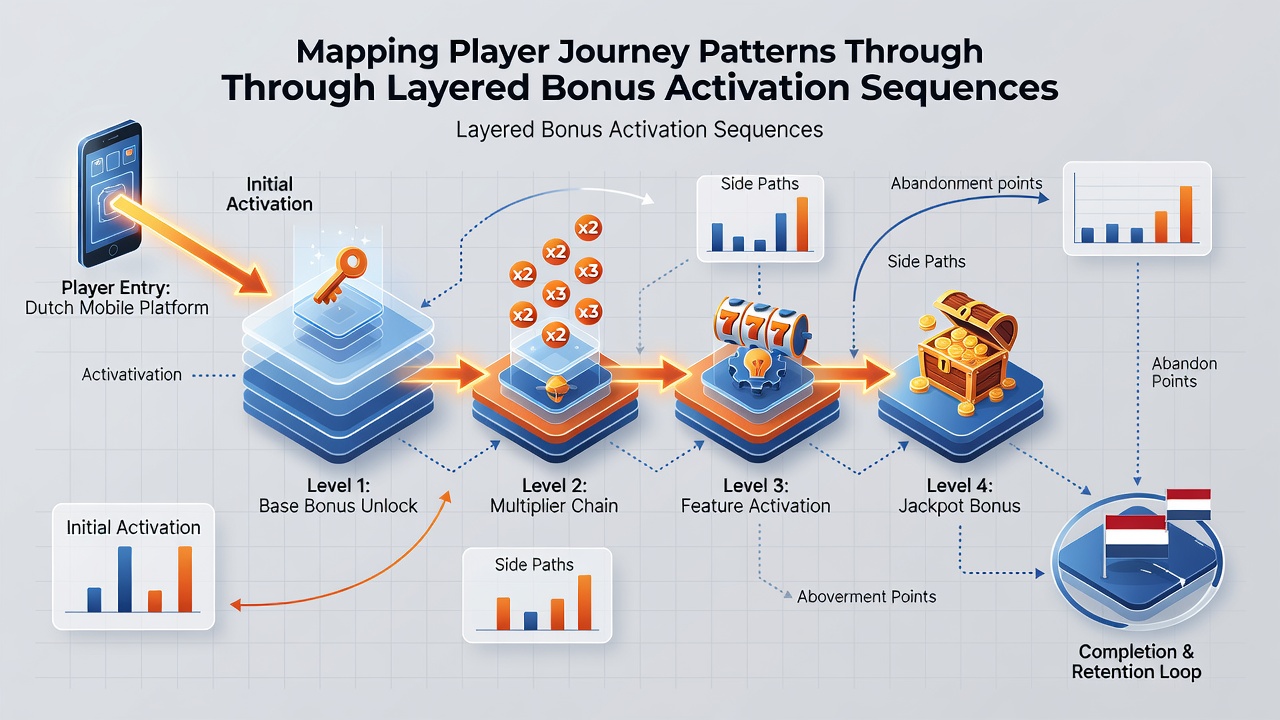 Gedetailleerde mapping van bonusactivatiesequenties en spelerstrajecten